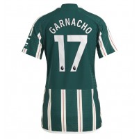 Camisa de Futebol Manchester United Alejandro Garnacho #17 Equipamento Secundário Mulheres 2023-24 Manga Curta